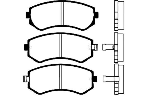KAVO PARTS Комплект тормозных колодок, дисковый тормоз BP-6556